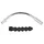 V-BRAKE CABLE NOODLE - NEWTON 90° WITH RUBBER PIPE (PER UNIT ON CARD)