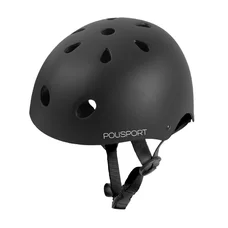 URBAN BIKE ADULT HELMET- POLISPORT URBAN PRO BLACK - EURO 58-61 SYSTEM QUICK LOCK