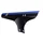 MUDGUARD FOR MTB-FRONT- VELOX  -BLACK-/BLUE ON FORK+NYLON CLAMPS