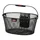 FRONT BASKET - STEEL WIRE - KLICKFIX OVALKORB 16L BLACK WITH HANDLE - FITS TO YOUR HANDLEBAR (40x19x29cm) (WITHOUT BRAKET)