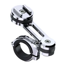 SUPPORT GUIDON TELEPHONE/SMARTPHONE MOTO/VELO SP CONNECT ALU TAILLE MASSE CHROME ORIENTABLE A 360°(DIAM 22,2, 25,4, 28,6, 31,8 mm)