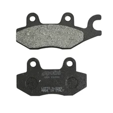 BRAKE PADS -POLINI FOR KYMCO 50 AGILITY, 125-150 B&W, 150 PEOPLE, 250 YUP, 50-125 LIKE, 50 TOP BOY, 50 SUPER 9, 200 DINK  (L 77mm - 96.5mm - H 42mm - thk9.2mm)  (174.0021)  (ORIGINAL)