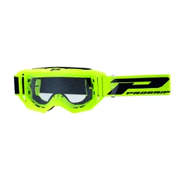 MASQUE/LUNETTES CROSS PROGRIP 3300 TR VISION GO JAUNE FLUO ECRAN TRANSPARENT ANTI-RAYURES/ANTI U.V./ANTI-BUEE (HOMOLOGUE CE-EN-N- AC-96025 REV.2)