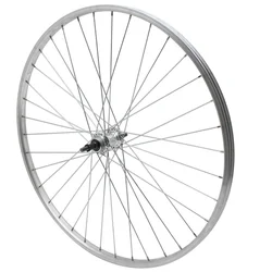 ROUE VTC / CITY PATIN 700 x 28 - 35 ARRIERE JANTE ET MOYEU ALU AXE PLEIN ROUE LIBRE 7/6V (VENDU AVEC ECROU 10X100) JANTE 19C