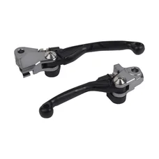 LEVIER DE FREIN/EMBRAYAGE MOTO OFF ROAD RETRACTABLE/PIVOT INCASSABLE KTM 125-150 SX 2014>2015, 125, 200 EXC 2014>2015 / HUSQVARNA 250-350-450 FC 2019>, 125-250 TC 2019> NOIR (PAIRE)  -POLISPORT-
