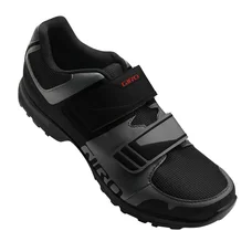 CHAUSSURE GRAVEL / VTT GIRO BERM K257 NOIR/GRIS FONCE T41 FIXATION DOUBLE VELCRO COMPATIBLE SPD (PAIRE)