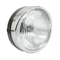 PHARE/PROJECTEUR CYCLO AVANT NOIR AVEC INTERRUPTEUR DIAM 140mm CASQUETTE CHROME (BA20D UNIVERSEL)  -SELECTION P2R-