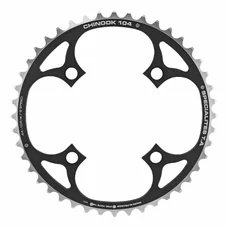 CHAINRING FOR MTB 4 ARMS - Ø104 TA CHINOOK TRIPLE 44 Teeth- External BLACK ALU FOR SHIMANO / SRAM / RACE FACE / FSA 8/9 Speed.