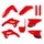FAIRINGS/BODY PARTS FOR HONDA 250 CRF R 2022>, 450 CRF R 2021> Red - (OEM color)  (9 parts kit)   -POLISPORT-