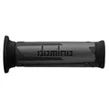 REVETEMENT POIGNEE DOMINO MOTO ON ROAD A350 GRIS ANTHRACITE/NOIR OPEN END 120mm (PAIRE)