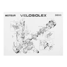 NOMENCLATURE MOTEUR CYCLO ADAPTABLE SOLEX 3800 (400x300mm)  -SELECTION P2R-