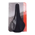 SADDLE- NEWTON FOR ROAD BIKE/MTB ROYL BLACK / BLACK/GREY PATTERN  280x145mm -STEEL RAIL - BLACK