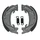 BRAKE SHOE FOR MOPED MBK 51 -FRONT+REAR- (Ø 100mm -2 SPRINGS) (SOLD IN PAIRS)-SELECTION P2R-
