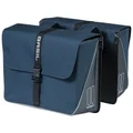 DOUBLE BAG FOR BICYCLE -REAR- BASIL FORTE 35L NAVY BLUE (41x15x43cm) UNIVERSAL FOR URBAN/TREKKING/ EBIKES