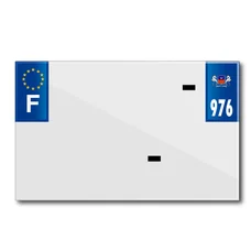 PLASTIC STRIP FOR BLANK PVC LICENSE PLATE (MOTORBIKE FORMAT 210X130)-DEPT 976/EUROPE (SOLD PER UNIT)
