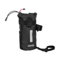 SACOCHE DE CINTRE/GUIDON VELO ZEFAL Z-ADVENTURE POUCH BAG NOIRE FIXATION VELCROS (Lg180mm x D90mm - 1.1 LITRE) - AVEC REFLECTEURS