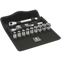 CLIQUET WERA  8100 ZYKLOP METAL 1/4 METRIQUE AVEC DOUILLES CHROME MOLY (SET 13 PIECES)  -MARQUE ALLEMANDE POUR LES ATELIERS-