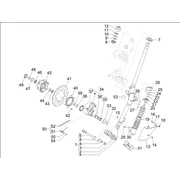 Fourche/tube direction - Ensemble butée dir.