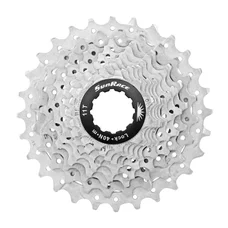 CASSETTE 10 Speed SUNRACE RS0 11-28 (FOR ROAD BIKE) FOR SHIMANO (level 105) METALLIC SILVER (IN BOX)) (11-12-13-14-15-17-19-21-24-28)
