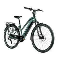 VELO ELECTRIQUE/VAE VTC 29 LEADER FOX SANDY FEMME VERT EMERAUDE BRILLANT 9V MOTEUR ROUE AR BAFANG 36V 45Nm BATTERIE 20Ah (18'' - H46cm - TAILLE M - POUR ADULTE DE 168cm à 178cm)