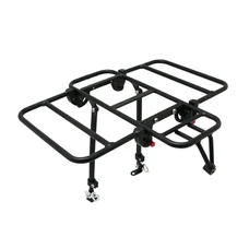 PORTE BAGAGE VELO AVANT PLATEFORME P2R PLIABLE SUR LES COTES (SANS OUTIL) ALU NOIR MAT 29''/26" (POIDS MAXI 10KGS) -FIXATION SUR TASSEAU V-BRAKE