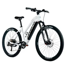VELO ELECTRIQUE/VAE VTT 29 LEADER FOX ARIMO FEMME BLANC BRILLANT 9V MOTEUR ROUE AR BAFANG 36V 45Nm BATTERIE 20Ah (19'' - H48cm - TAILLE L - POUR ADULTE DE 178cm à 185cm)