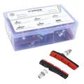 PORTE PATIN FREIN POUR VAE/E-BIKE V-BRAKE A VIS DEPORTE MARWI 80mm NOIR/ROUGE KEVLAR (COFFRET 25 PAIRES)
