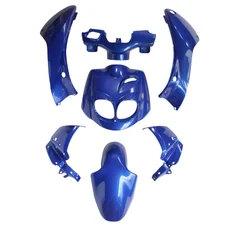 CARROSSERIE/CARENAGE SCOOT ADAPTABLE PEUGEOT 50 TKR, TREKKER 2007> BLEU METAL (KIT 7 PIECES)  -P2R-