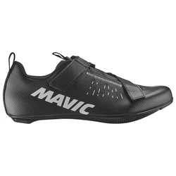 CHAUSSURE ROUTE MAVIC AKSIUM STRAP NOIR 43 1/3 SERRAGE VELCRO FIXATION 3 POINTS COMPATIBLE LOOK/SHIMANO (PAIRE)