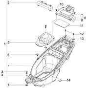 Logement casque - Dessous de selle