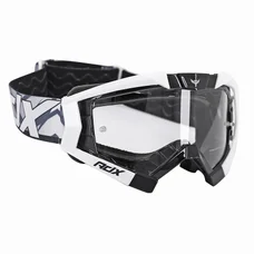 MASQUE/LUNETTES CROSS ADX MX NOIR/BLANC ECRAN TRANSPARENT ANTI-RAYURES (HOMOLOGUE EN1938) (+ LIVRE AVEC ECRAN MIROIR)