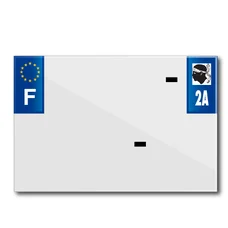 PLASTIC STRIP FOR PVC LICENSE PLATE WITH BUSINESS NAME (MOTORBIKE FORMAT 210X145)-DEPT 2A/EUROPE (SOLD PER UNIT)
