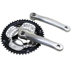PEDALIER VTT P2R 7/8V. ALU ARGENT 170mm 48-38-28 (BOITIER 118mm)