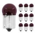 LIGHT BULB 12V 10W STANDART G18.5 FOOT BA15S - RED (PARKING LIGHT) (SOLD PER 10)  -SELECTION P2R-