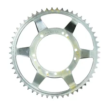 COURONNE CYCLO ADAPTABLE PEUGEOT 103 ROUE BATONS ACIER 54 DTS (ALESAGE 94 mm) 10 TROUS  -SELECTION P2R-