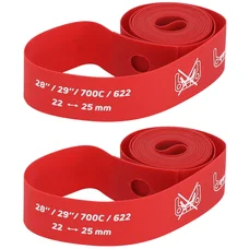 FOND DE JANTE ZEFAL ROUE 700C/VTT 29" HAUTE PRESSION EN 22 mm ROUGE (VENDU A LA PAIRE)