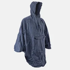 PONCHO ANTI PLUIE ADULTE P2R S/M BLEU MARINE WATERPROOF AVEC CAPUCHE - TAILLE 1.60 à 1.78m