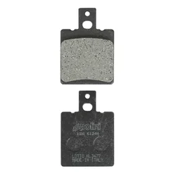 BRAKE PADS -POLINI FOR BETA 50 TEMPO, 50 QUADRA / GILERA 125 RX / APRILIA 125 AF1 FUTURA, 50 RS, 50 SR  (L 39.5mm - H 56.3mm - thk7mm)  (174.0029)  (ORIGINAL)