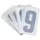 CHIFFRE PLAQUE PVC MOTO/SCOOTER 45mm  9  (VENDU PAR 10)