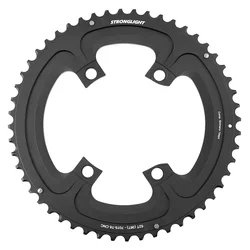 PLATEAU ROUTE 4BRA D.110 POUR SHIMANO 105 R7100 STRONGLIGHT 52DTS EXTERIEUR NOIR ALU 12V. POUR INTERIEUR 36DTS LIVRE AVEC KIT INTRAVIS