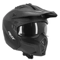 CASQUE TRIAL ADX AT700 NOIR MAT XXL (2XL) SIMPLE ECRAN TRANSFORMABLE AVEC MENTONNIERE AMOVIBLE (LIVRE AVEC UN ECRAN SUPPLEMENTAIRE FONCE) (ECE 22.06)
