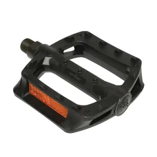 FLAT PEDAL FOR BMX- NEWTON -RESIN-BLACK 1/2" ON BEARINGS (PAIR ON CARD)