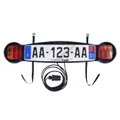 LIGHT BAR/LICENSE PLATE HOLDER - 7 PLUGS ELECTRIC SPIT- FOR REAR BIKE CARRIERS