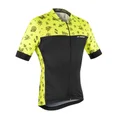 MAILLOT GIST HOMME MANCHES COURTES TATOO ZIP TOTAL JAUNE FLUO/NOIR   S  -5345