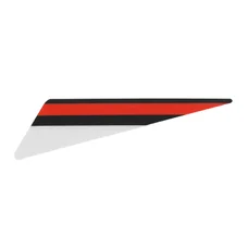 AUTOCOLLANT/STICKER/DECOR DROITE DE GARDE BOUE AVANT ROUGE/NOIR ORIGINE PIAGGIO GILERA 50 SMT, RCR 2018>  -2H003066-
