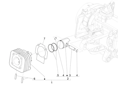 Groupe cylindre-piston-axe