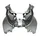 FRONT SHIELD - "PIAGGIO GENUINE PART" 125-250-300-400-500 MP3 GREY 713/B  -65370400EV-