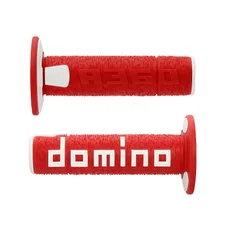 GRIP- DOMINO ORIGINAL- OFF ROAD A360 RED/WHITE (120 mm) (PAIR)