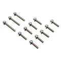 KIT FASTENER REPLAY FOR KICK STARTER COVER (STEEL) WITH CHROME OVAL HEAD FOR MBK 50 BOOSTER/YAMAHA 50 BWS  (SET OF 12)