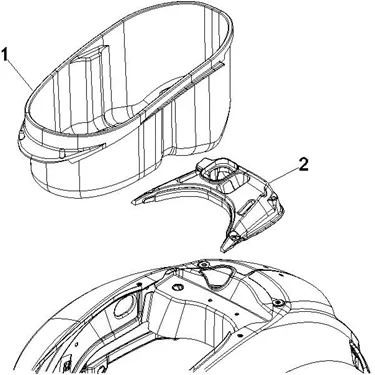Logement casque - Dessous de selle